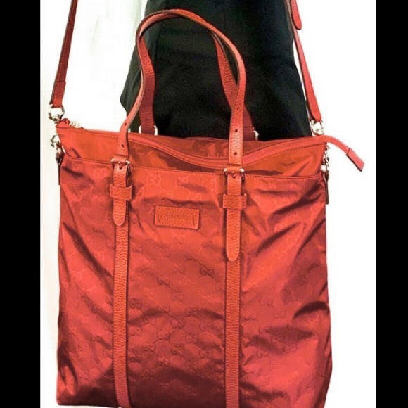 Gucci monogram red tote! Original - Picture 4 of 6